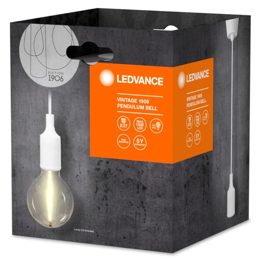 Ledvance - Підвісна люстра PENDULUM BELL 1xE27/15W/230V білий