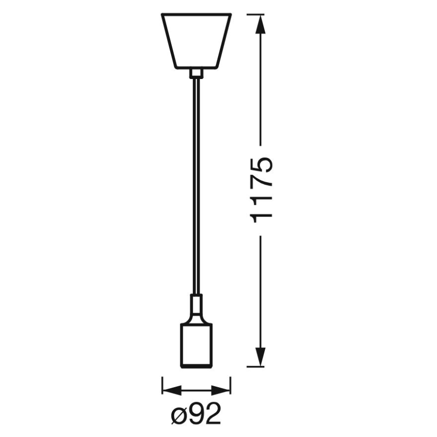 Ledvance - Підвісна люстра PENDULUM BELL 1xE27/15W/230V чорний
