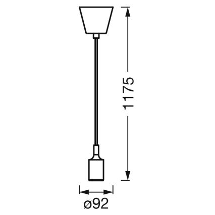 Ledvance - Підвісна люстра PENDULUM BELL 1xE27/15W/230V чорний
