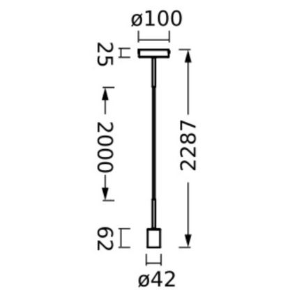 Ledvance - Підвісна люстра PENDULUM NEEDLE 1xE27/15W/230V