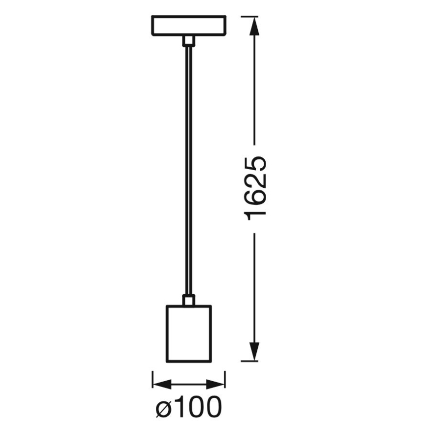 Ledvance - Підвісна люстра PENDULUM ROBBIN 1xE27/15W/230V чорний