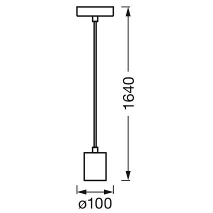 Ledvance - Підвісна люстра PENDULUM ROUND 1xE27/15W/230V золотий