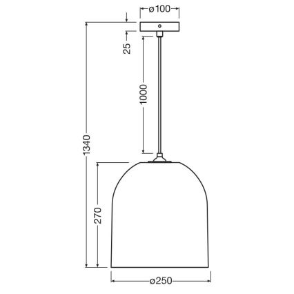 Ledvance - Подвесная люстра DECOR CARDBOARD 1xE27/15W/230V диаметр 25 см