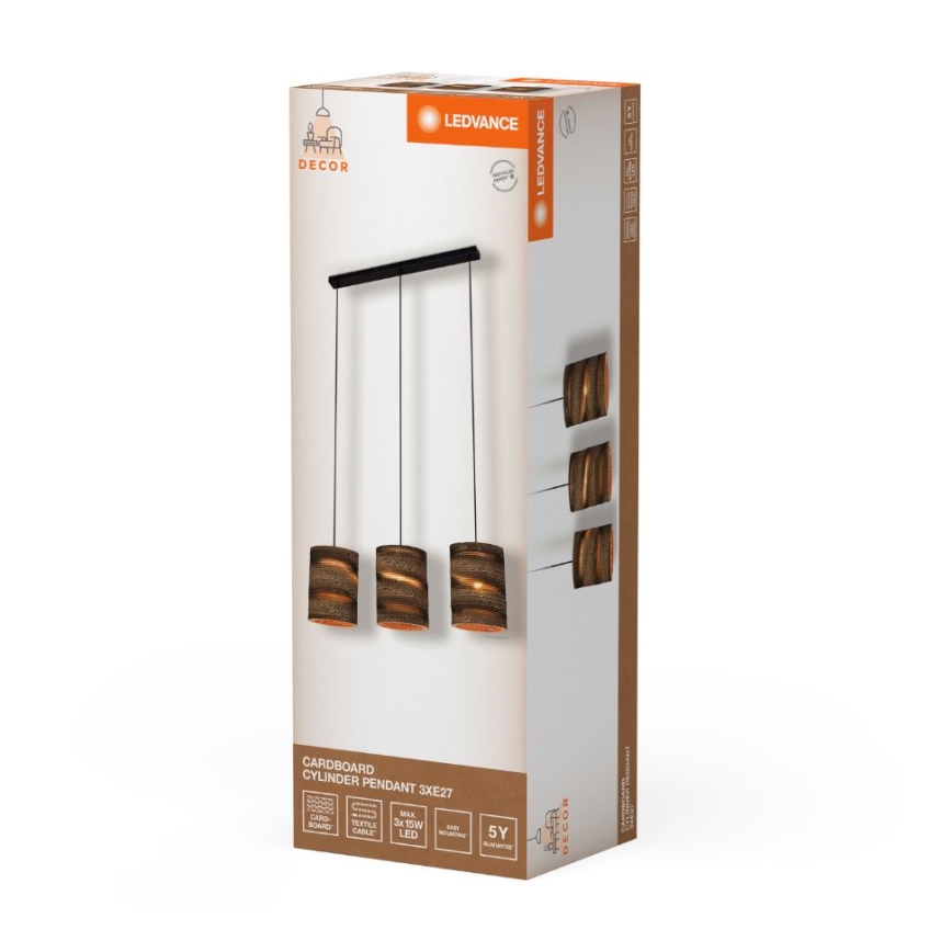Ledvance - Подвесная люстра DECOR CARDBOARD 3xE27/15W/230V
