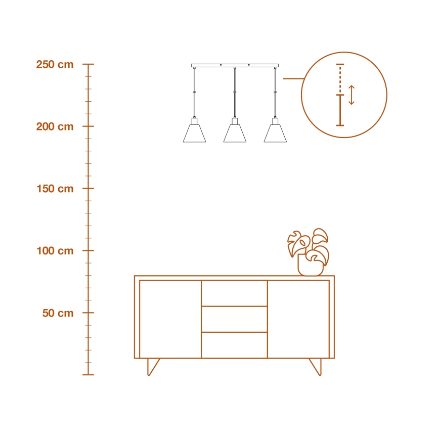 Ledvance - Подвесная люстра DECOR RAFFIA 3xE27/15W/230V рафия