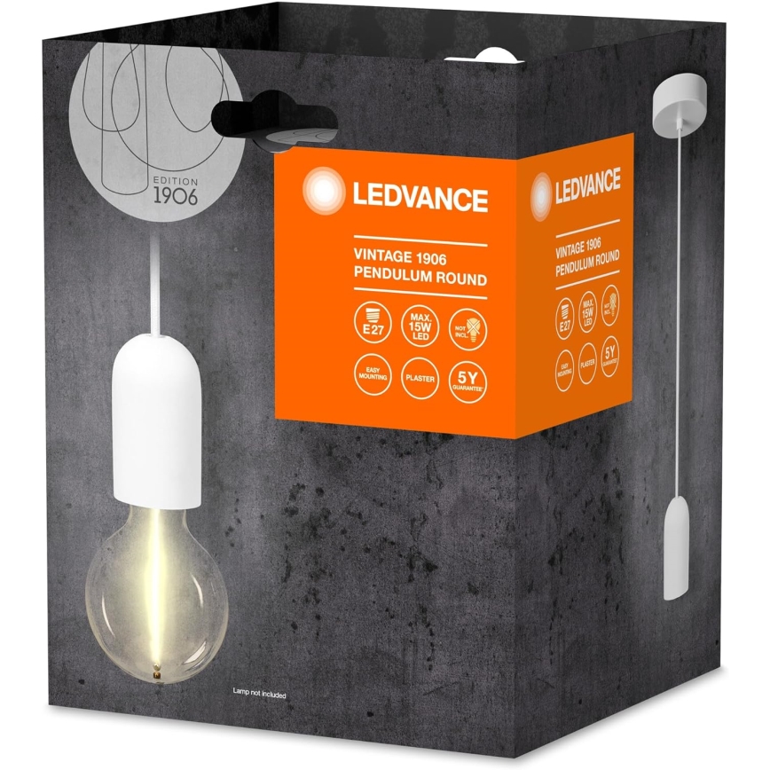 Ledvance - Подвесная люстра PENDULUM ROUND 1xE27/15W/230V белый