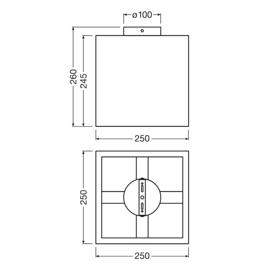 Ledvance - Потолочный светильник DECOR CARDBOARD 1xE27/15W/230V 25x25 см