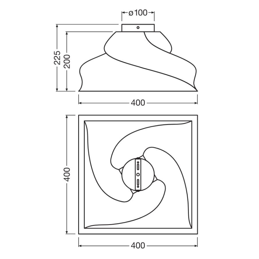 Ledvance - Потолочный светильник DECOR CARDBOARD 1xE27/15W/230V 40x40 см