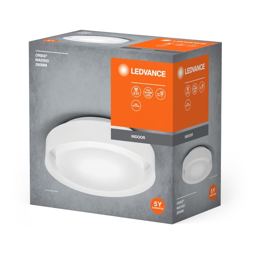 Ledvance - Потолочный светильник ORBIS MADRID 2xE27/10W/230V белый