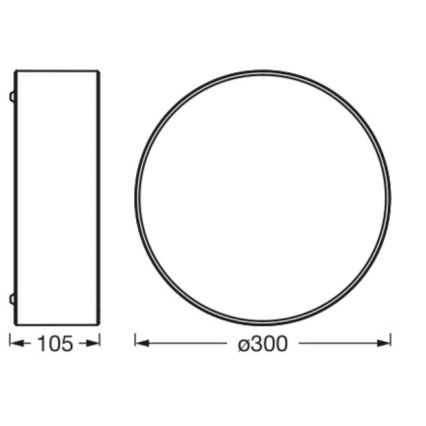 Ledvance - Потолочный светильник ORBIS PARIS 1xE27/25W/230V белый