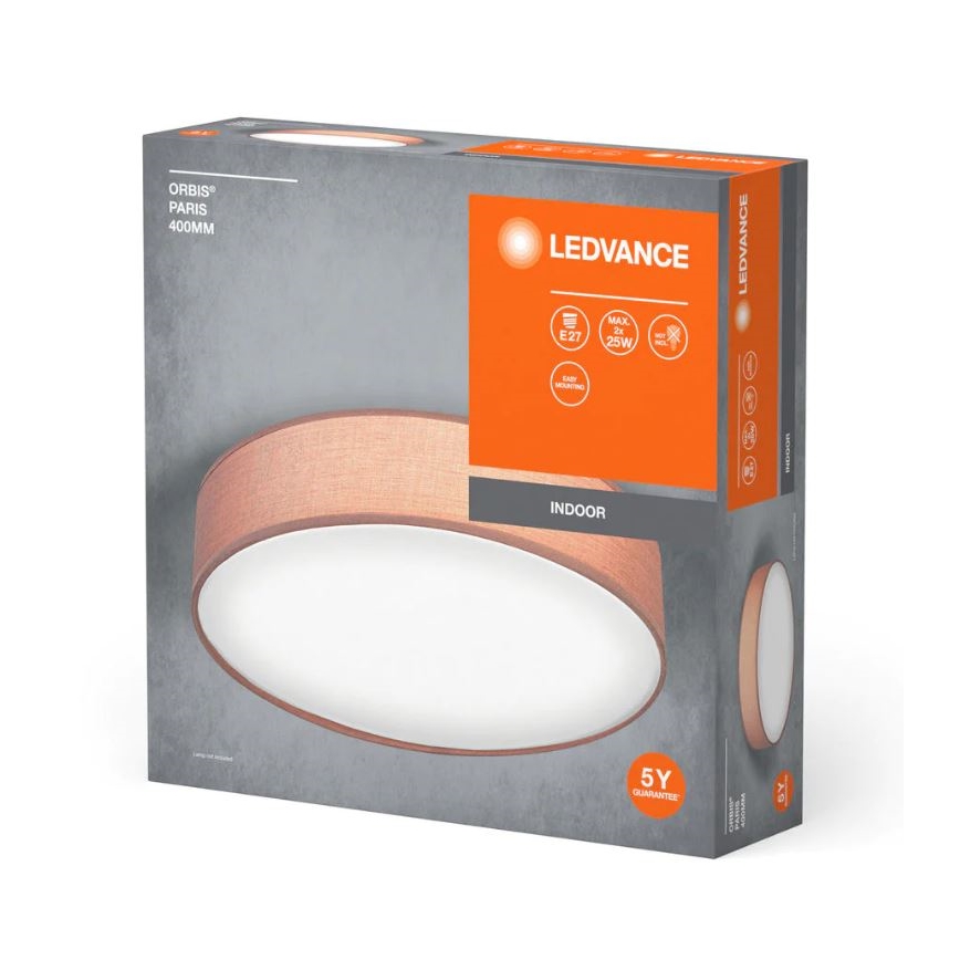 Ledvance - Потолочный светильник ORBIS PARIS 2xE27/25W/230V коричневый