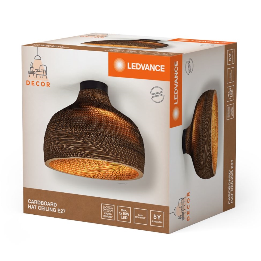 Ledvance - Потолочный светильник DECOR CARDBOARD 1xE27/15W/230V диаметр 36 см