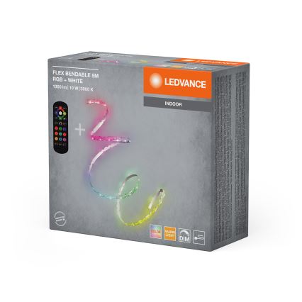 Ledvance - RGB LED стрічка з регулюванням яскравості FLEX 5 м LED/10 Вт/230 В + пульт дистанційного керування