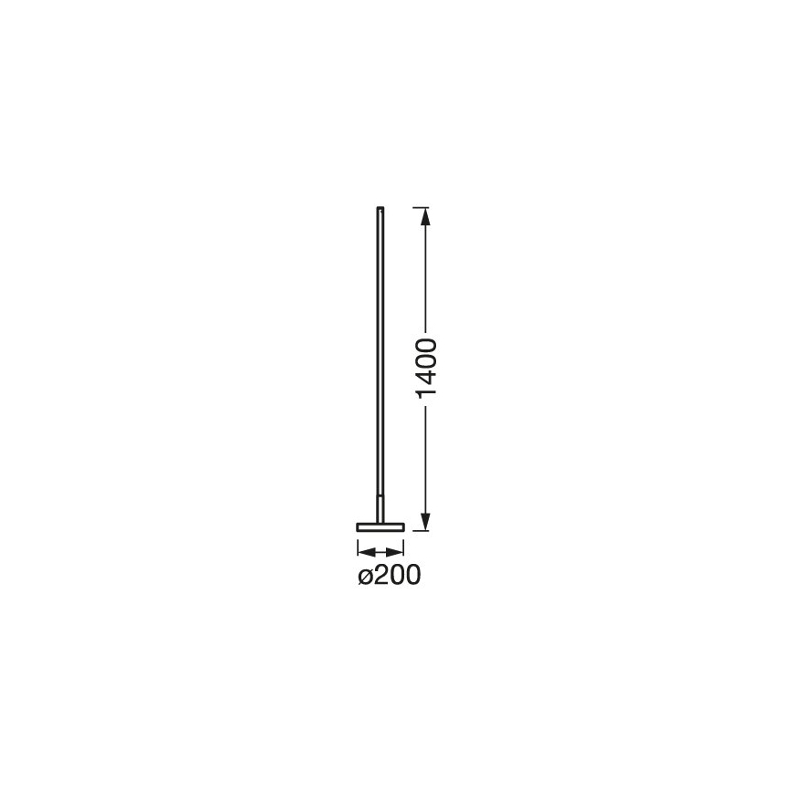 Ledvance - RGBW LED Торшер з регулюванням яскравості SMART+ FLOOR LED/14W/230V 2700-6500K Wi-Fi чорний + дистанційне керування