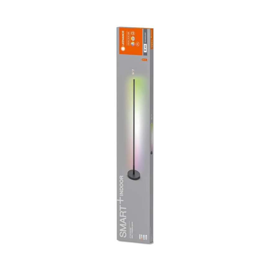Ledvance - RGBW LED Торшер з регулюванням яскравості SMART+ FLOOR LED/14W/230V 2700-6500K Wi-Fi чорний + дистанційне керування