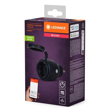 Ledvance - Розумна вулична розетка SMART+ 3680W/230V/Тип F/SCHUKO 16A IP44 чорний