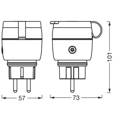 Ledvance - Розумна вулична розетка SMART+ 3680W/230V/Тип F/SCHUKO 16A IP44 чорний
