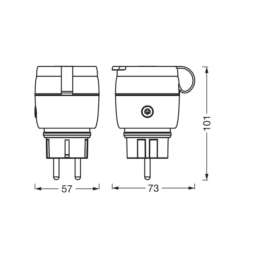 Ledvance - Розумна вулична розетка SMART+ 3680W/230V/Тип F/SCHUKO 16A IP44 чорний
