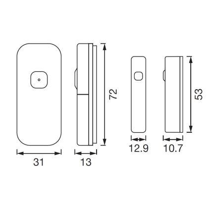 Ledvance - Розумний датчик вікон та дверей SMART+ 3,7В 500 мАг Wi-Fi