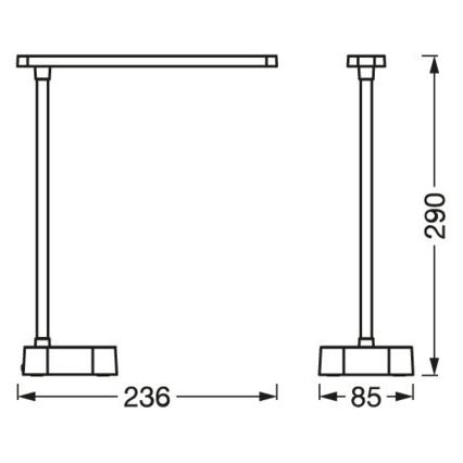 Ledvance - Сенсорна настільна LED лампа з регулюванням яскравості PANAN LED/5,2W/5V 1200mAh