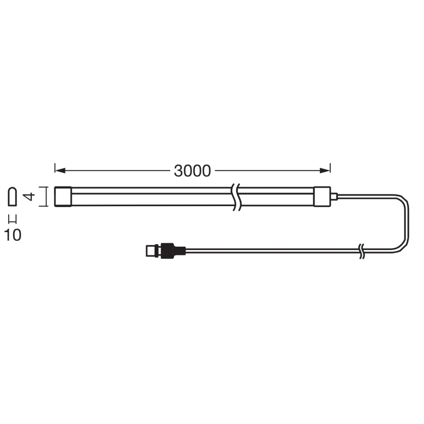 Ledvance - Диммируемая RGB LED солнечная лента FLEX MAGIC 3m LED/1,2W/3,7V 2000 mAh IP44 + пульт дистанционного управления