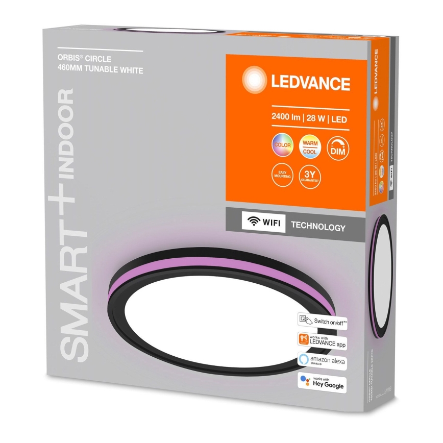 Ledvance - Стельовий LED RGBW світильник з регулюванням яскравості SMART+ CIRCLE LED/28W/230V 3000-6500K Wi-Fi