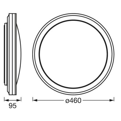 Ledvance - Стельовий LED RGBW світильник з регулюванням яскравості SMART+ CIRCLE LED/28W/230V 3000-6500K Wi-Fi