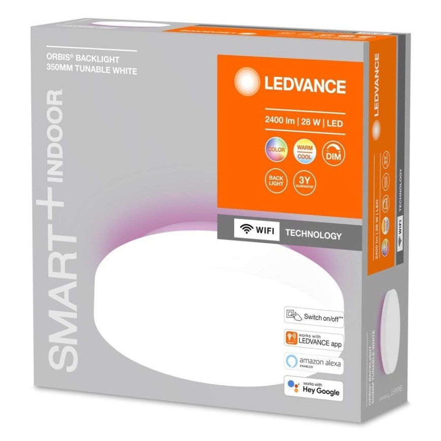 Ledvance - Стельовий LED RGBW світильник з регулюванням яскравості SMART+ ORBIS LED/28W/230V 3000-6500K Wi-Fi