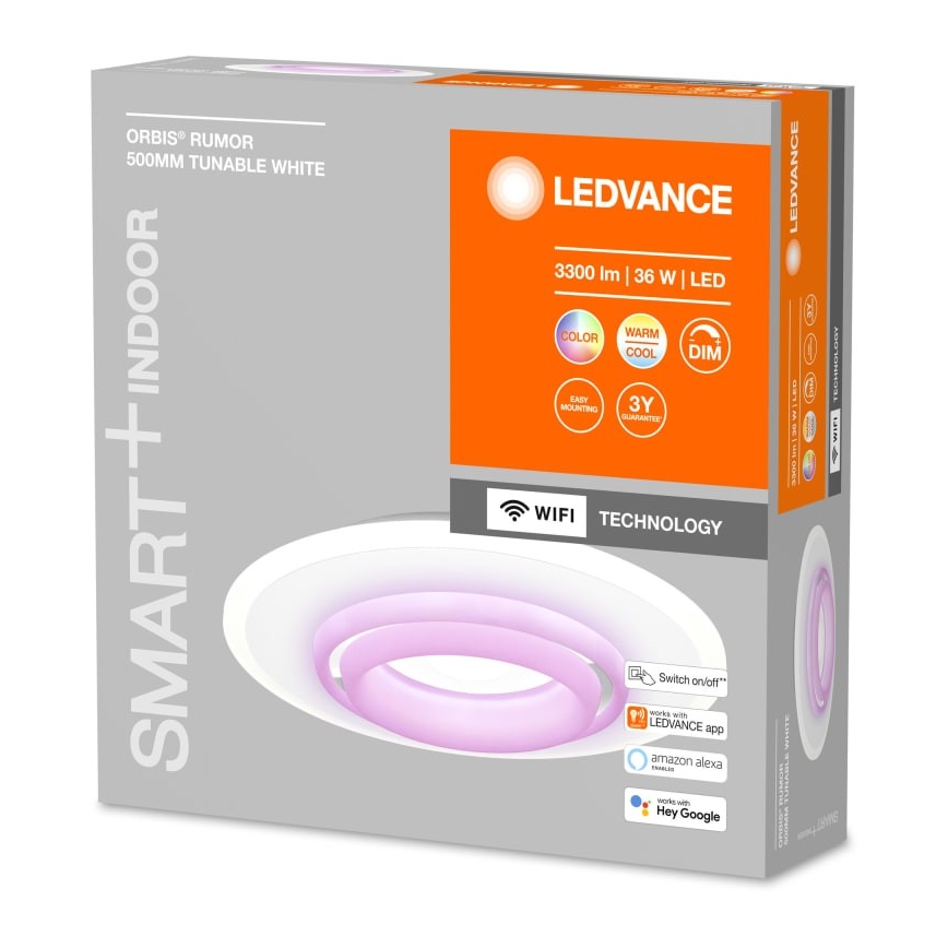Ledvance - Стельовий LED RGBW світильник з регулюванням яскравості SMART+ ORBIS LED/32W/230V Wi-Fi