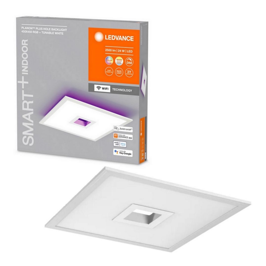 Ledvance - Стельовий LED RGBW світильник з регулюванням яскравості SMART+ PLANON LED/24W/230V 2700-6500K Wi-Fi