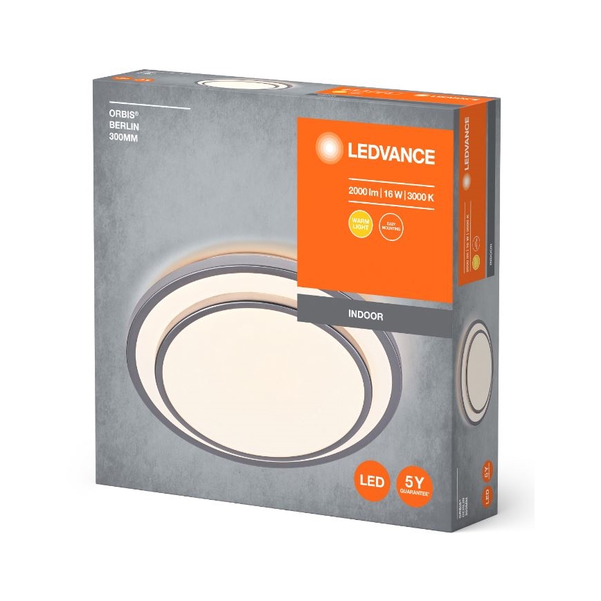 Ledvance - Стельовий LED світильник ORBIS BERLIN LED/16W/230V срібний