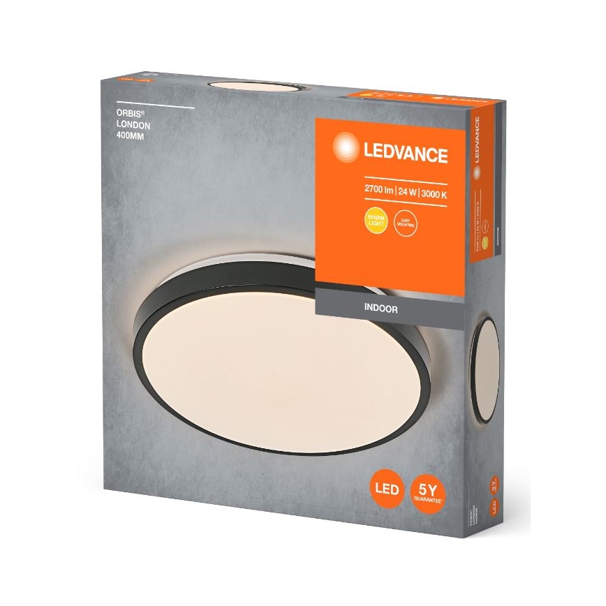 Ledvance - Стельовий LED світильник ORBIS LONDON LED/24W/230V чорний