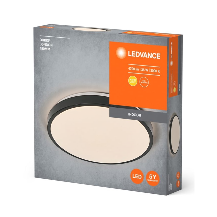 Ledvance - Стельовий LED світильник ORBIS LONDON LED/36W/230V чорний