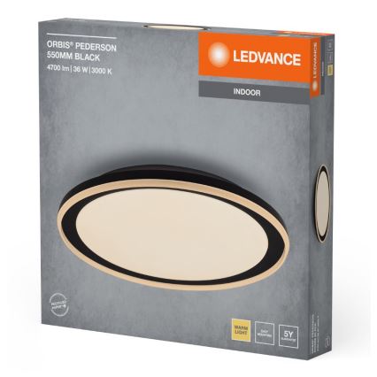 Ledvance - Стельовий LED світильник ORBIS PEDERSON LED/36W/230V діаметр 55 см чорний