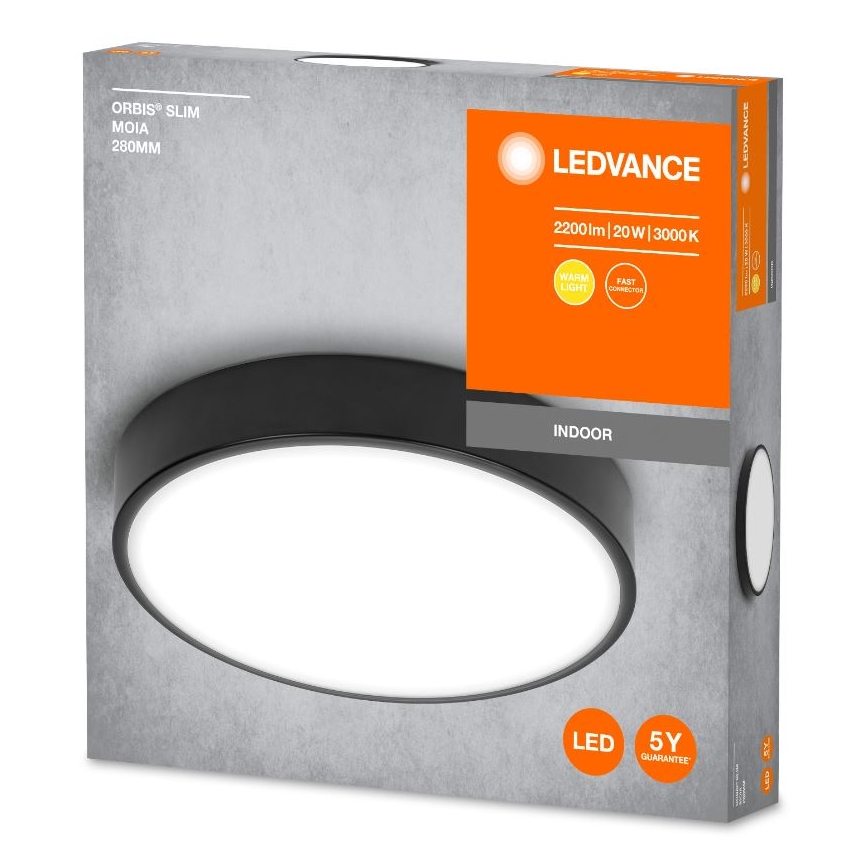 Ledvance - Стельовий LED світильник ORBIS SLIM LED/20W/230V чорний
