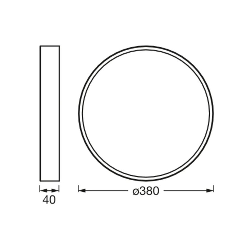 Ledvance - Стельовий LED світильник ORBIS SLIM LED/24W/230V чорний