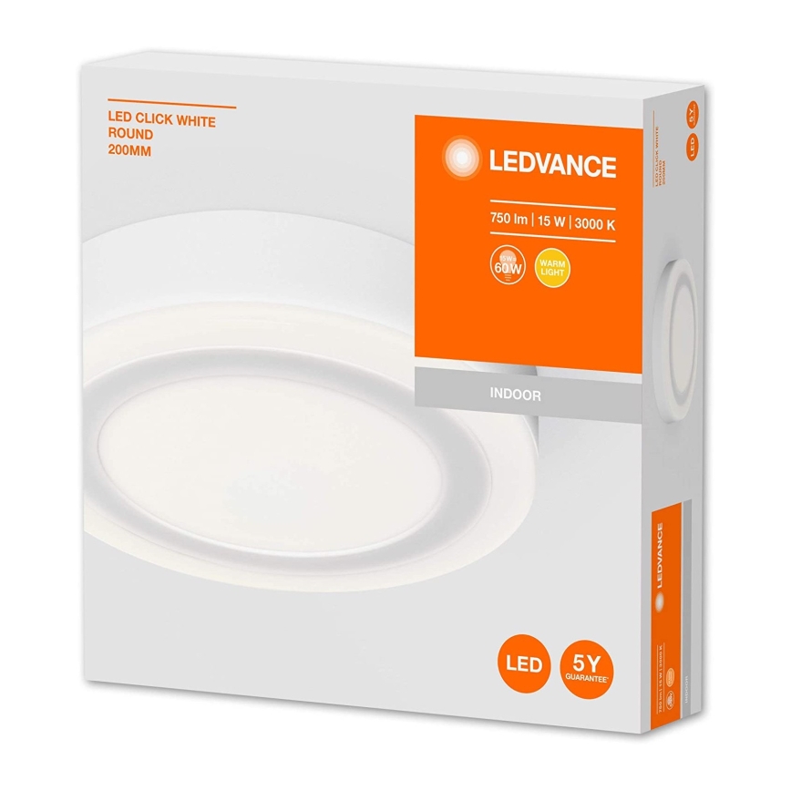 Ledvance - Стельовий LED світильник ROUND LED/15W/230V діаметром 20 см