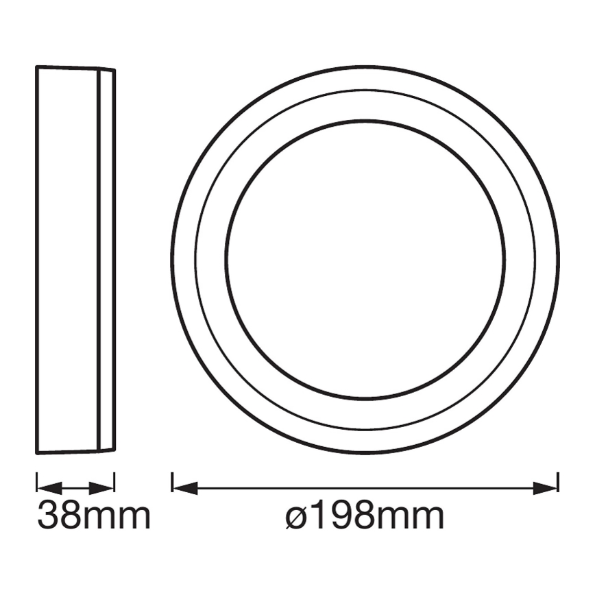 Ledvance - Стельовий LED світильник ROUND LED/15W/230V діаметром 20 см