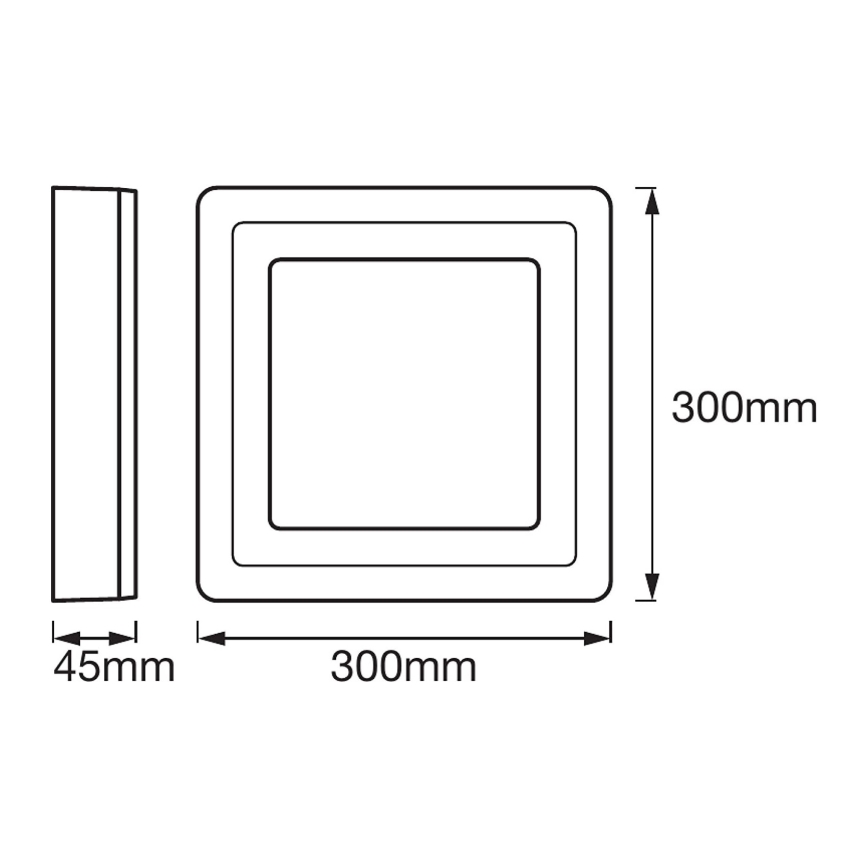 Ledvance - Стельовий LED світильник SQUARE LED/18W/230V
