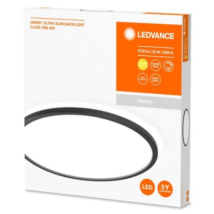 Ledvance - Стельовий LED світильник з регулюванням яскравості ORBIS LED/22W/230V чорний