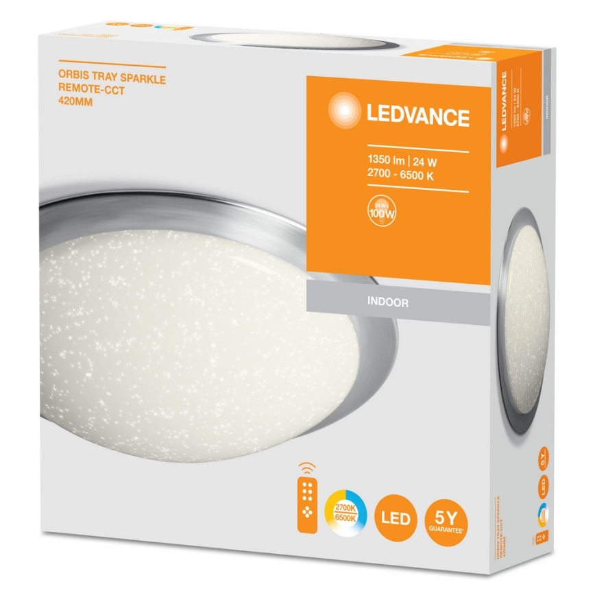 Ledvance - Стельовий LED світильник з регулюванням яскравості SILARA LED/24W/230V + пульт дистанційного керування