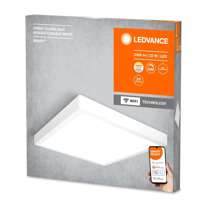 Ledvance - Стельовий LED світильник з регулюванням яскравості SMART+ DOWNLIGHT LED/22W/230V 3000-6500K Wi-Fi
