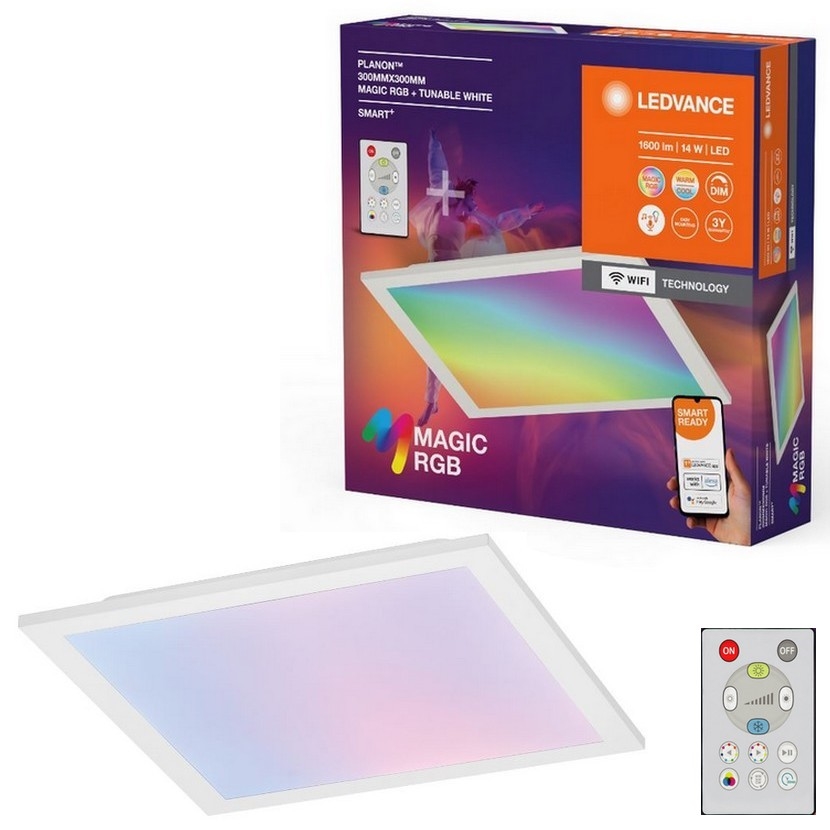 Ledvance - Стельовий RGBW-світильник з регулюванням яскравості SMART+ MAGIC LED/14W/230V 2700-6500K Wi-Fi + пульт дистанційного керування