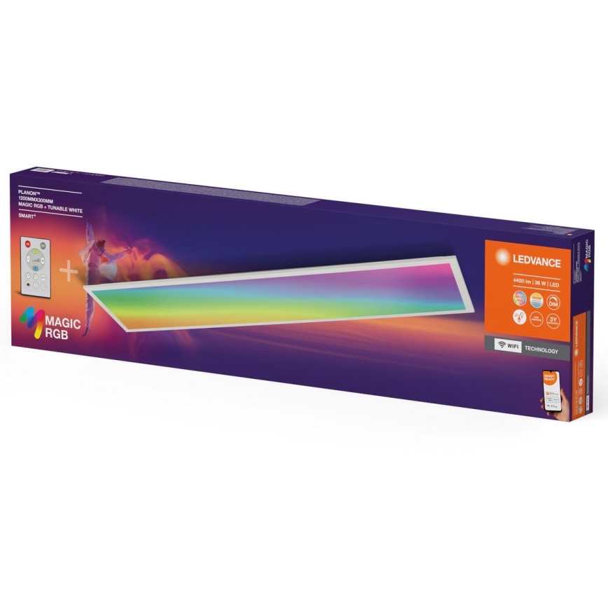 Ledvance - Стельовий RGBW-світильник з регулюванням яскравості SMART+ MAGIC LED/36W/230V 2700-6500K Wi-Fi + пульт дистанційного керування