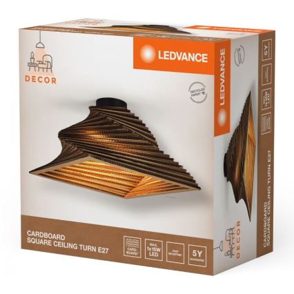 Ledvance - Стельовий світильник DECOR CARDBOARD 1xE27/15W/230V 40x40 см