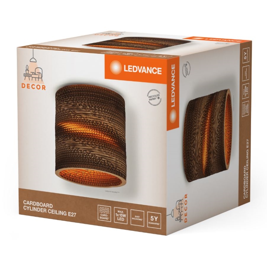 Ledvance - Стельовий світильник DECOR CARDBOARD 1xE27/15W/230V діаметр 25 см