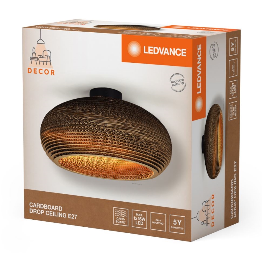 Ledvance - Стельовий світильник DECOR CARDBOARD 1xE27/15W/230V діаметр 40 см
