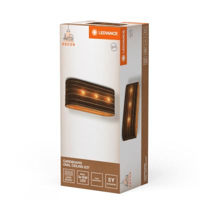 Ledvance - Стельовий світильник DECOR CARDBOARD 3xE27/15W/230V