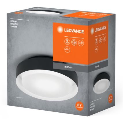 Ledvance - Стельовий світильник ORBIS MADRID 2xE27/10W/230V чорний