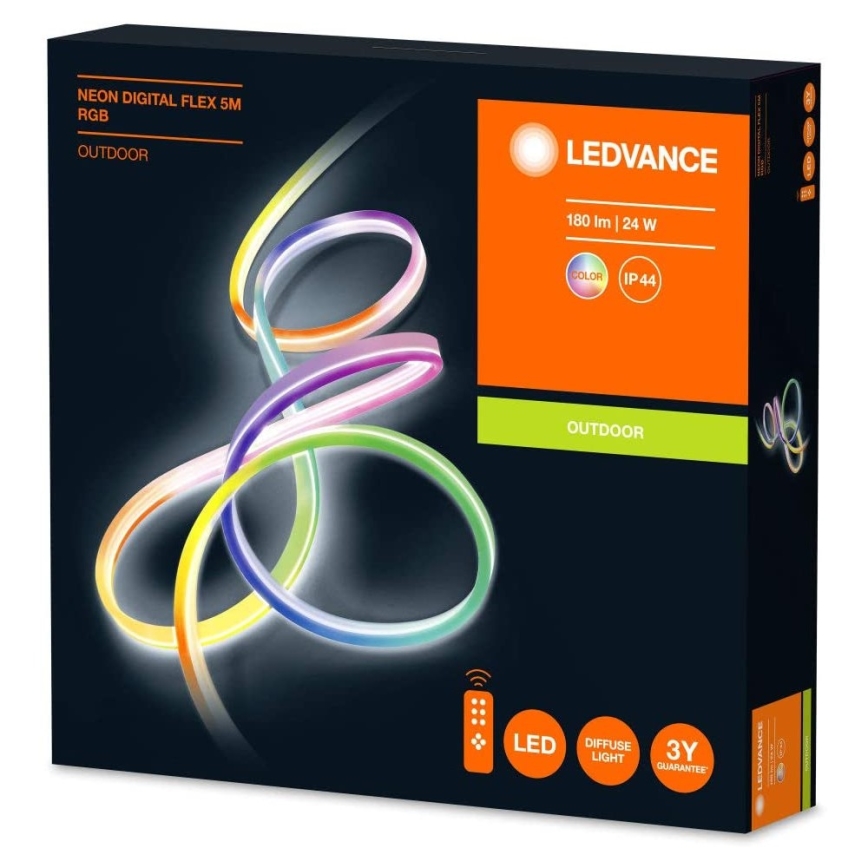 Ledvance - Светодиодная диммируемая уличная лента RGB FLEX 5 м LED/23W/230V IP44 + ДУ